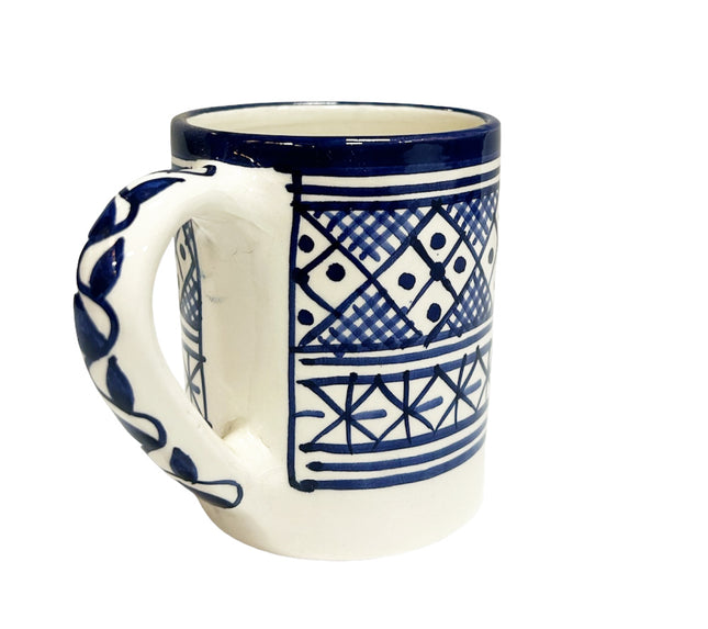 Marokkaanse keramische mok blauw - wit