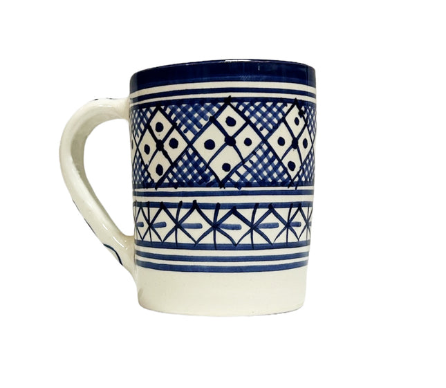 Marokkaanse keramische mok blauw - wit