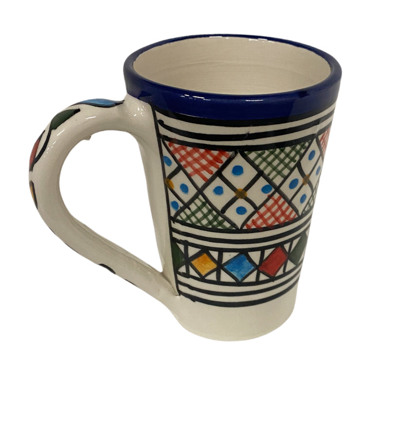 Moroccan ceramic mug with handle