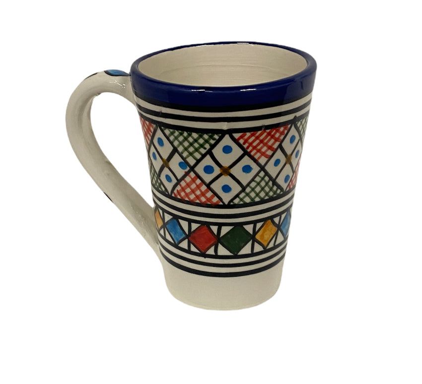 Moroccan ceramic mug with handle
