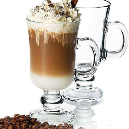 Irische Kaffeegläser mit Henkel – 2 Stück