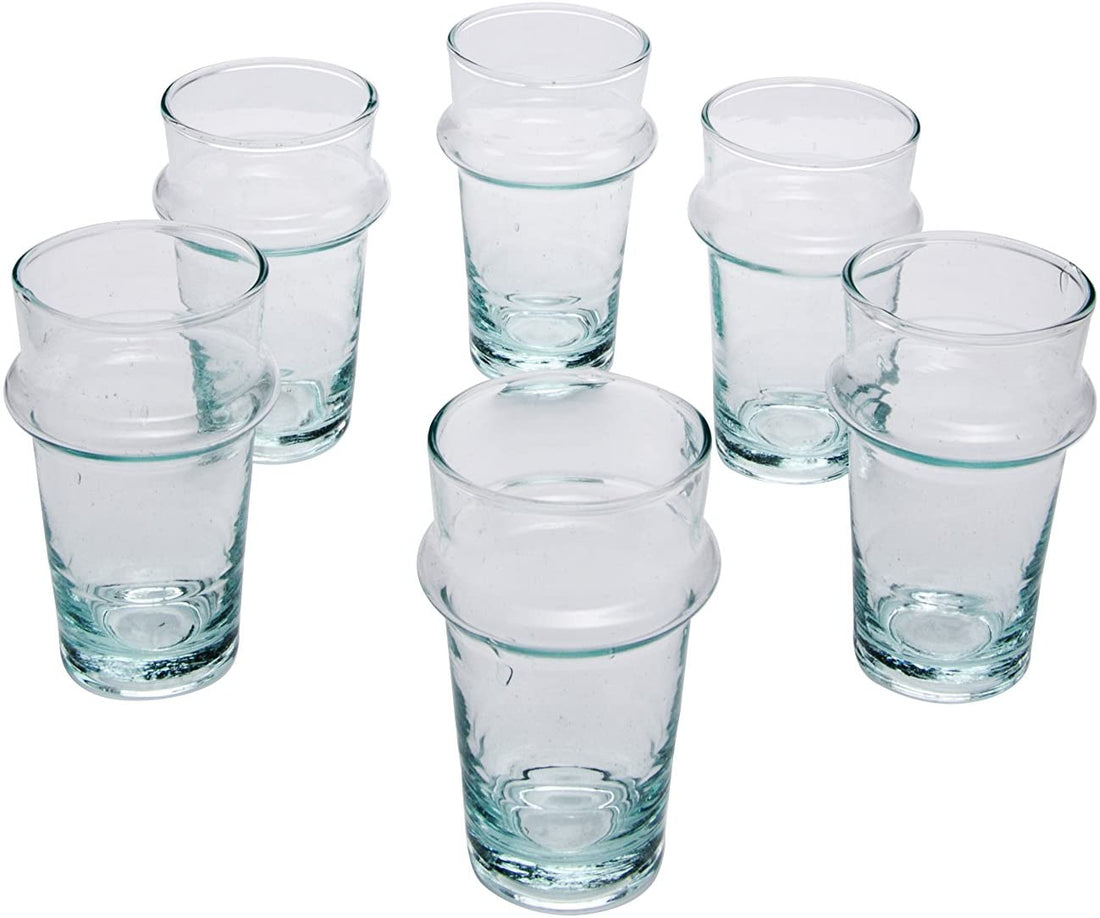 Verres à expresso marocains soufflés à la bouche 8 cm de haut