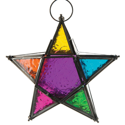 Hängende Sternenlaterne aus Glas im marokkanischen Stil