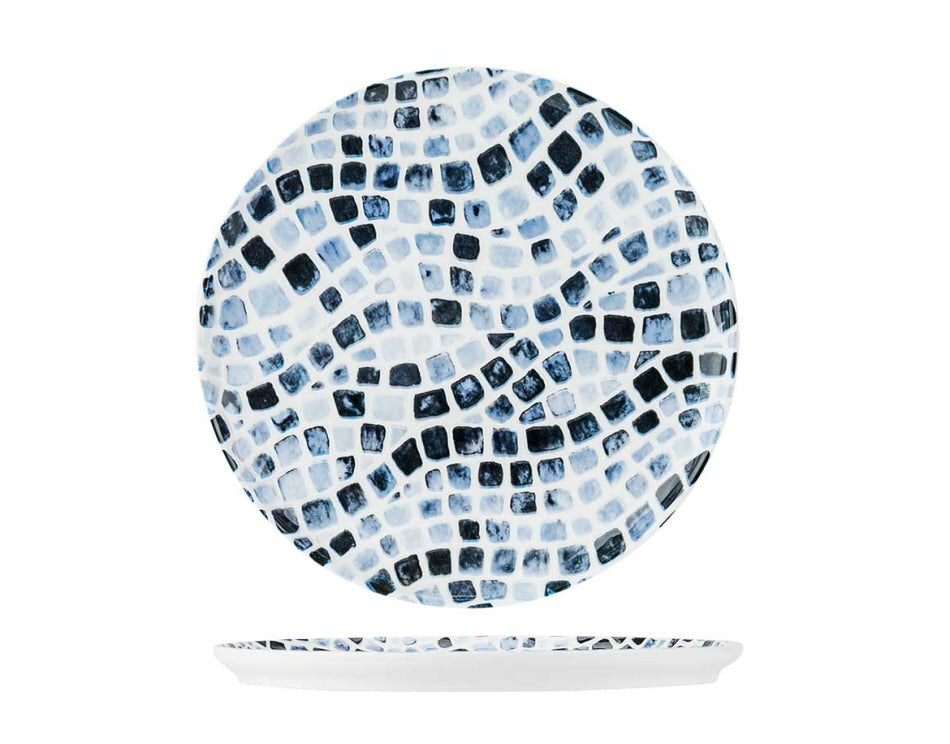Assiette en mosaïque de porcelaine D19cm
