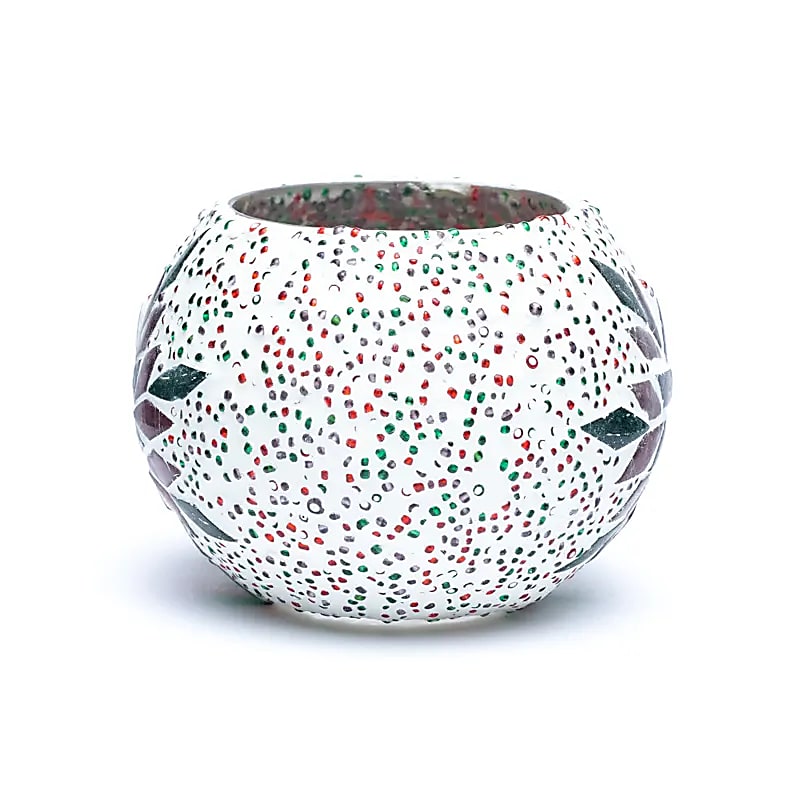 Oriental Mosaic tea light holder leaf
