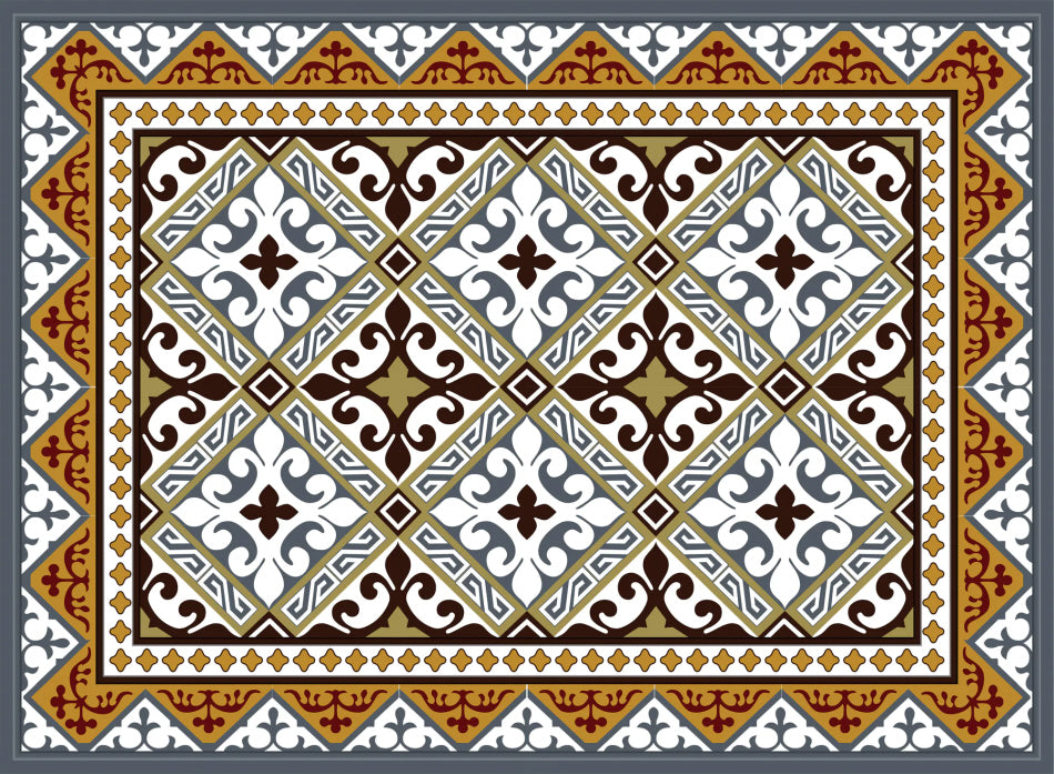 Mosaic vinyl table mat