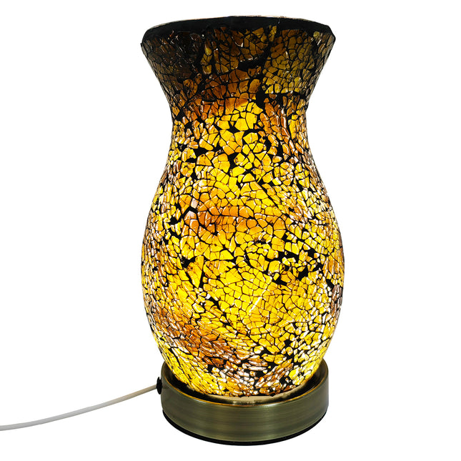 Mosaiklampe Gelbe Tischlampe - 22x12x12cm