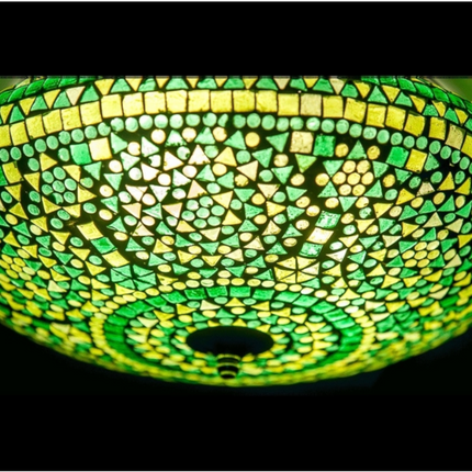oosterse mozaïek plafonniere groen Ø 25cm