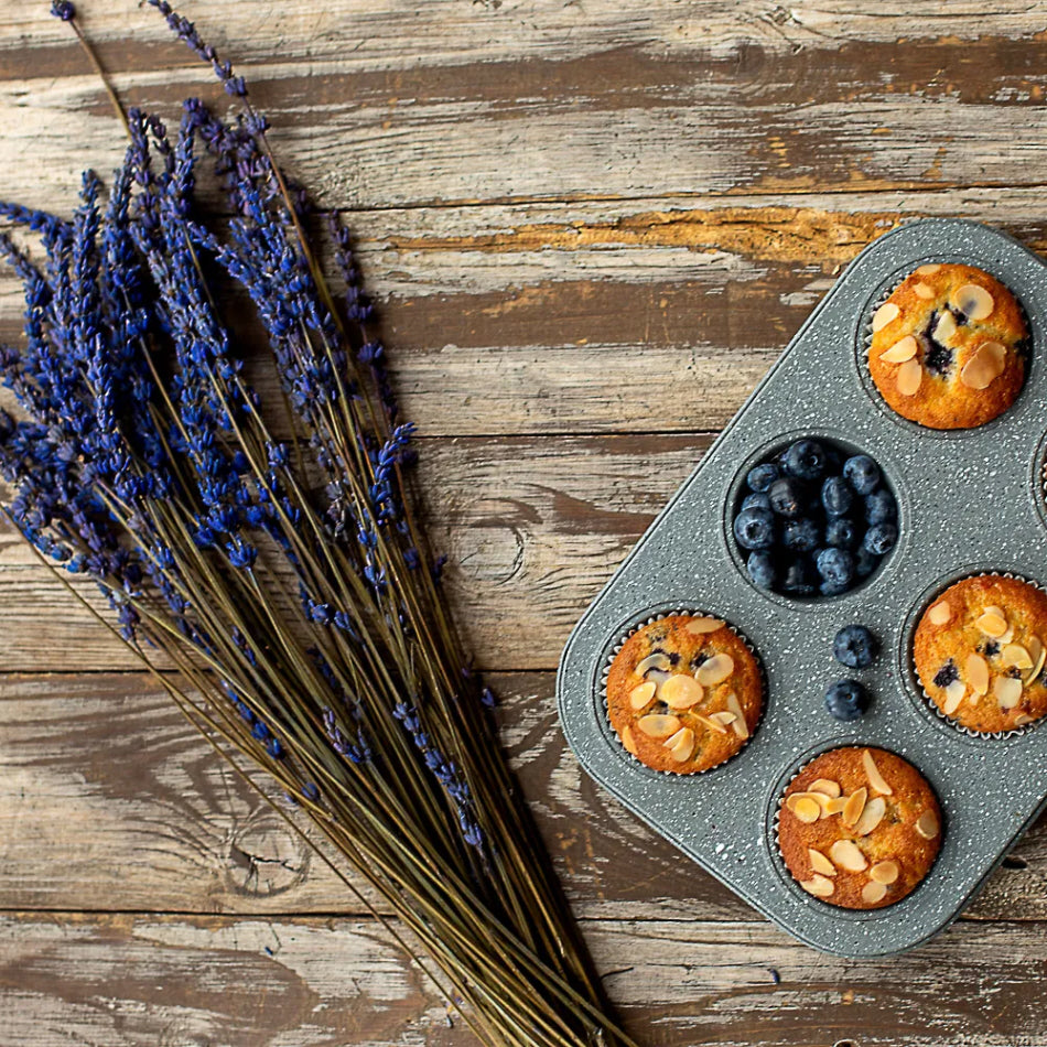 Muffin pan for 6 muffins 26.5 x 18 cm, "granite" non-stick coating