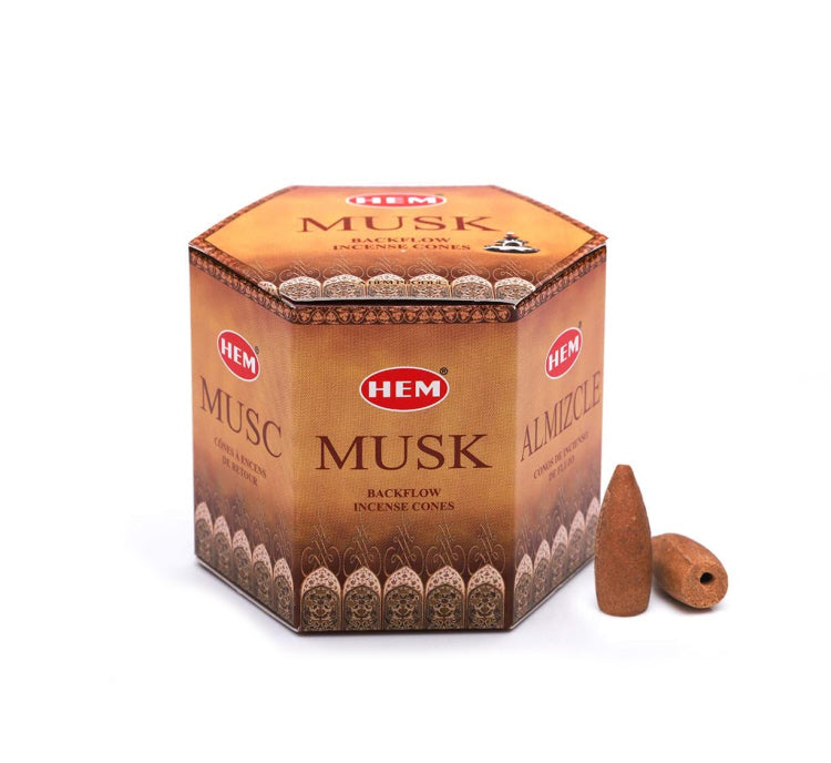 Musk backflow incense cones