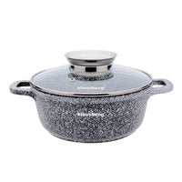 Klausberg 7526 - Kochtopf mit Deckel - marmorgrau - 28 cm - 10 Liter