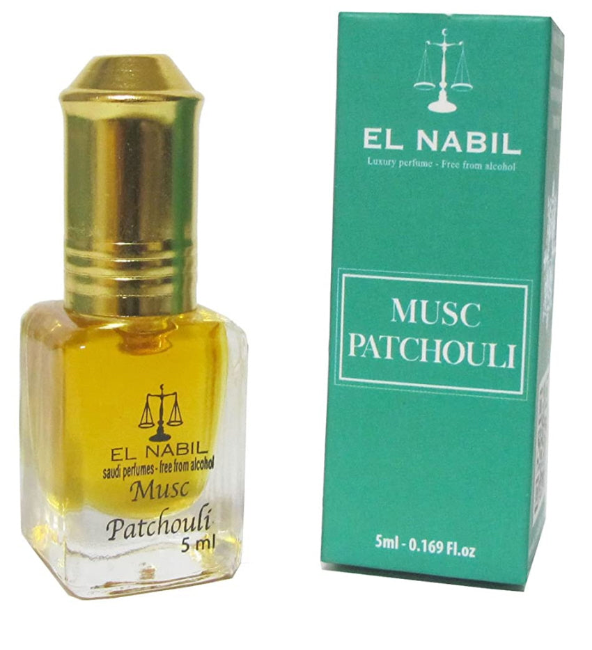 El Nabil Perfume Musk Patchouli 5 ml - Alcohol-free
