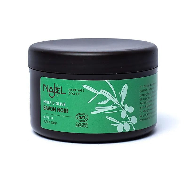 Najel Aleppo black soap with olive oil unscented