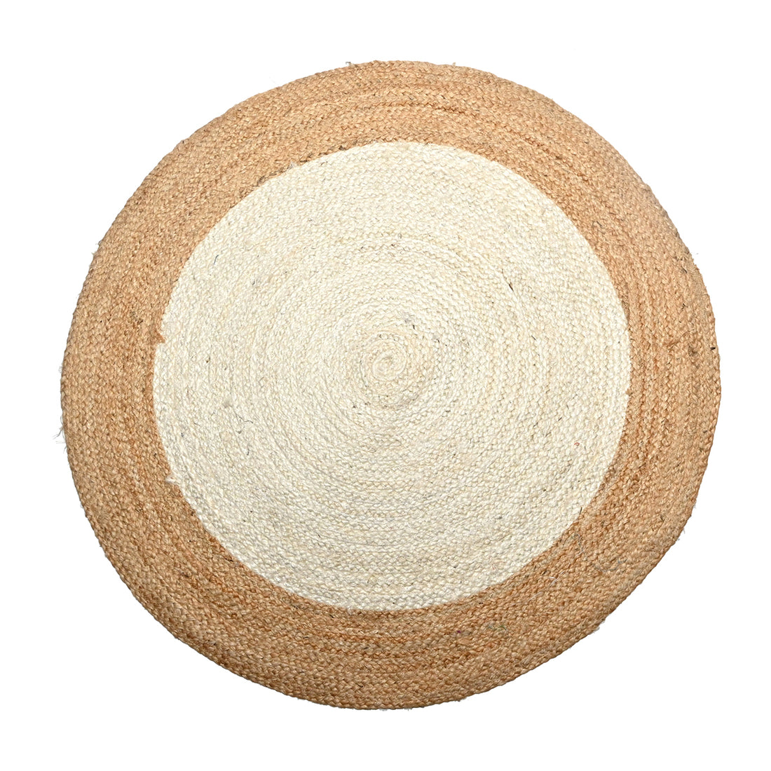 Rond jute vloerkleed Ø 90 cm – handgeweven van 100% jute
