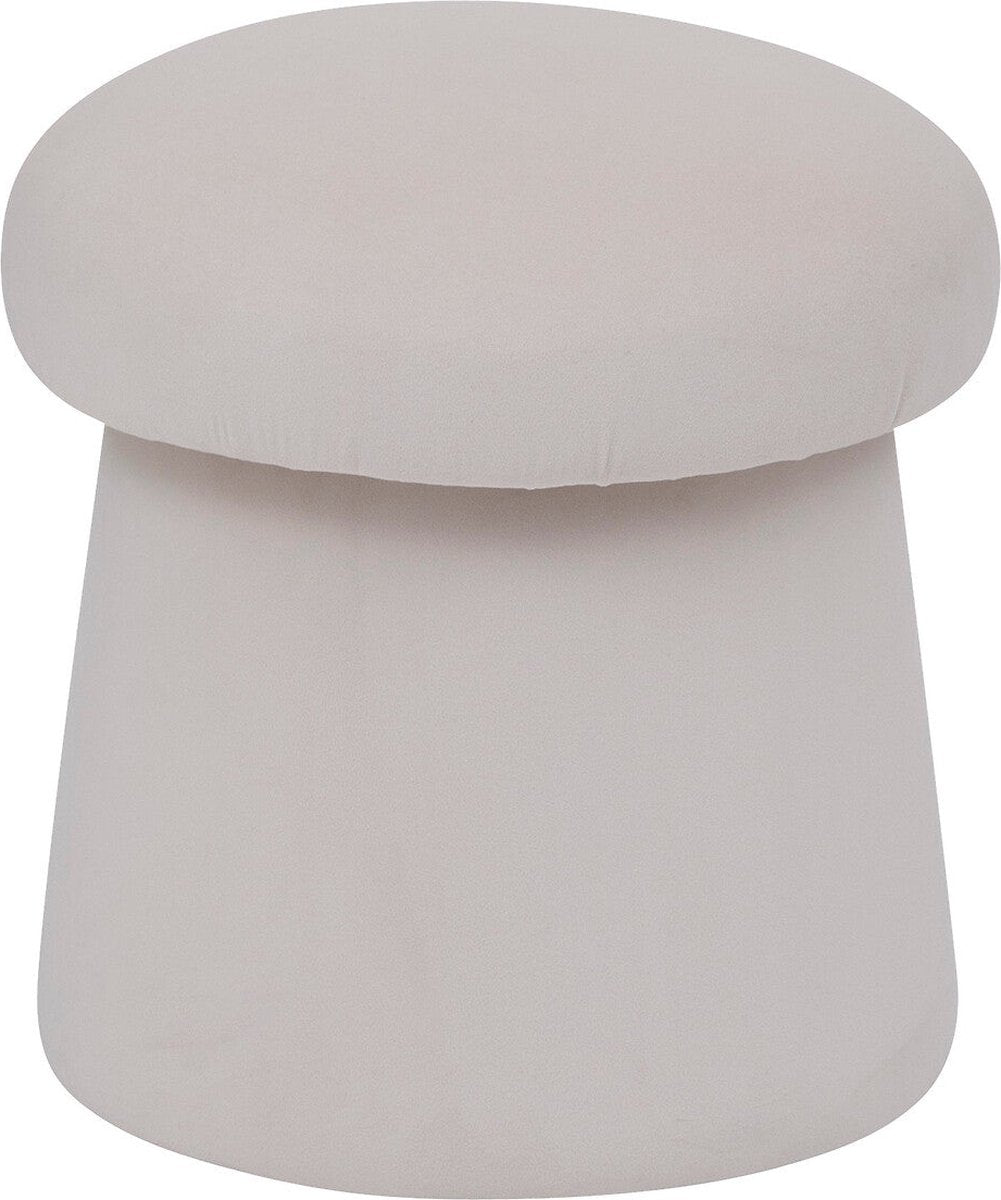 Pouf Atmosphera Noa velours Ø37xH40 cm - Ambre