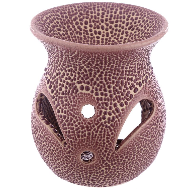Brûle-parfum en céramique avec relief – 8 cm