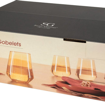 Secret de Gourmet Olga Wassergläser 45cl - Set mit 6 - Amber