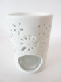 Keramische Oliebrander – Wit met Decoratie