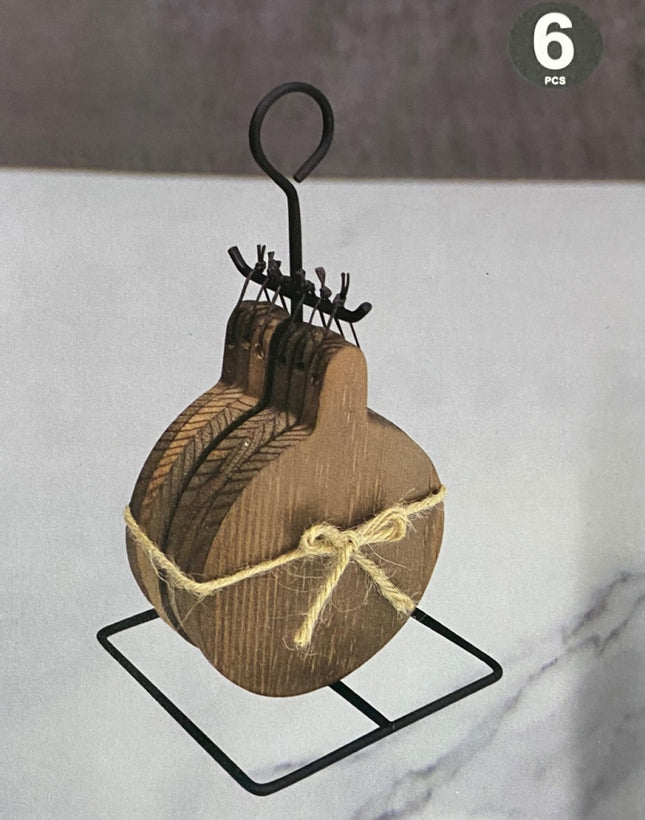 Untersetzer Naturholz auf Ständer