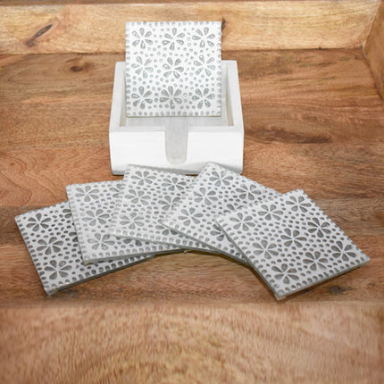 Mosaik-Untersetzer Blumendesign