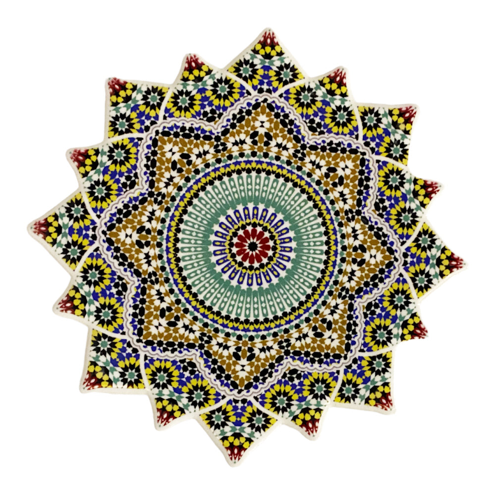 Sous-verre marocain en céramique colorée