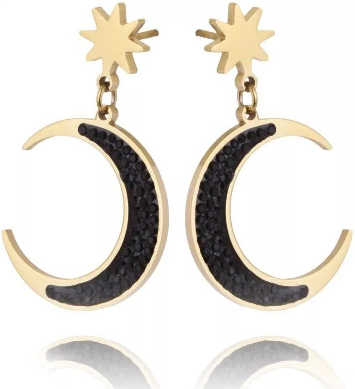 Gold-plated stainless steel earrings
