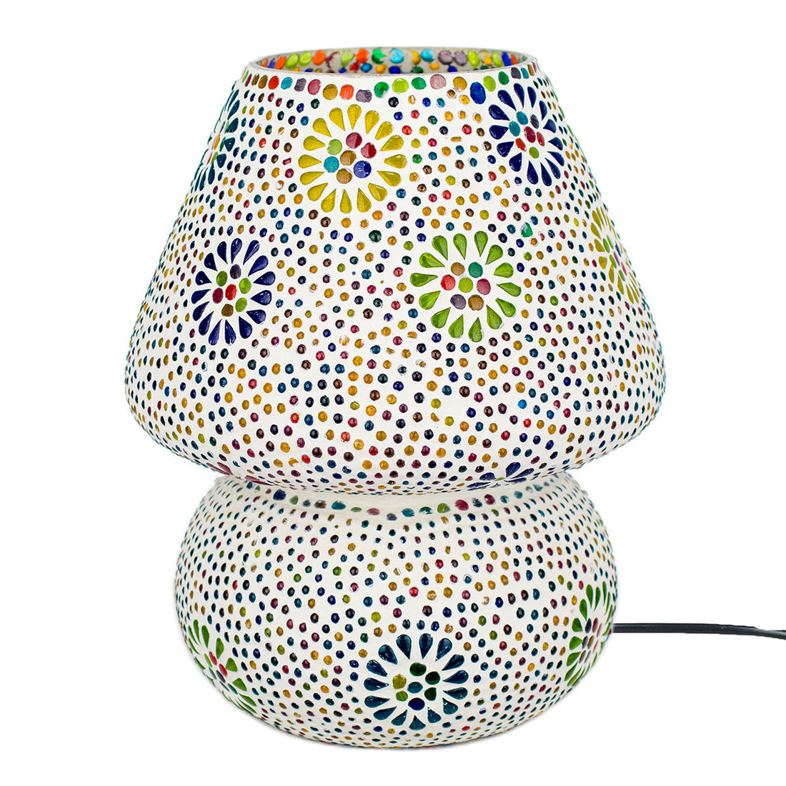Lampe de table mosaïque orientale | Forme champignon 30 cm