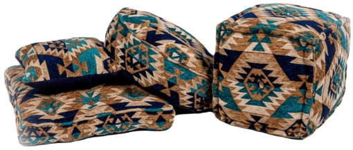 Kelim Orientales Bodenkissen blau