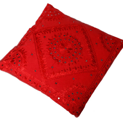 oosters sierkussen mirror rood