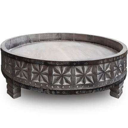 Oosterse bijzettafel  grey washed