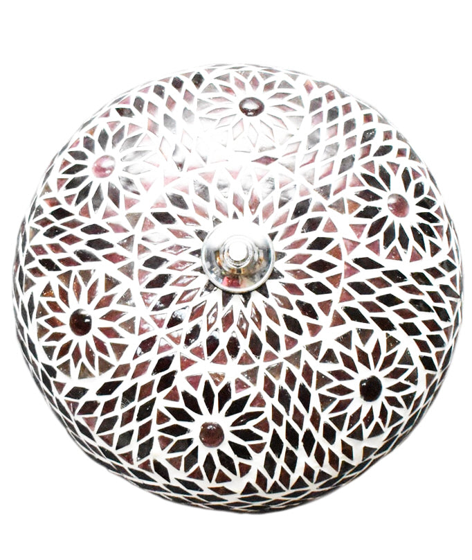 Plafonnier mosaïque oriental violet Ø25cm