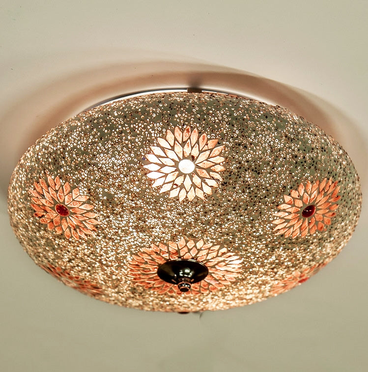 Oriental mosaic ceiling lamp - diameter 38 cm.