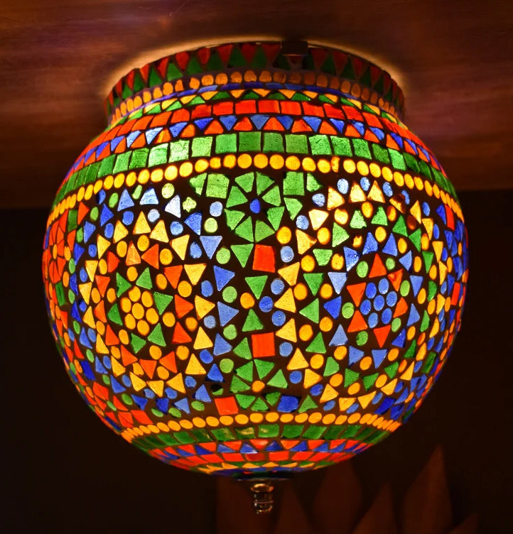 Plafonnier mosaïque orientale Ø 25 cm