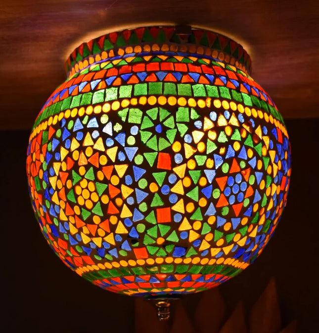 Oosterse mozaïek plafondlamp Ø 25 cm