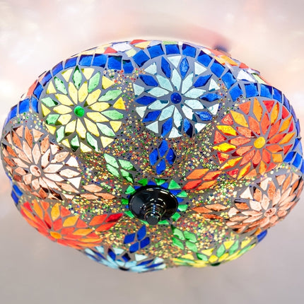 Orientalische Mosaik Deckenleuchte Melonenperlen