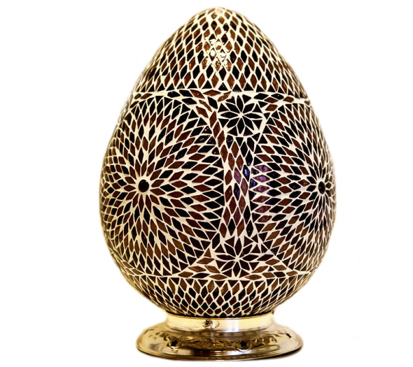 Lampe de table mosaïque orientale - papaye