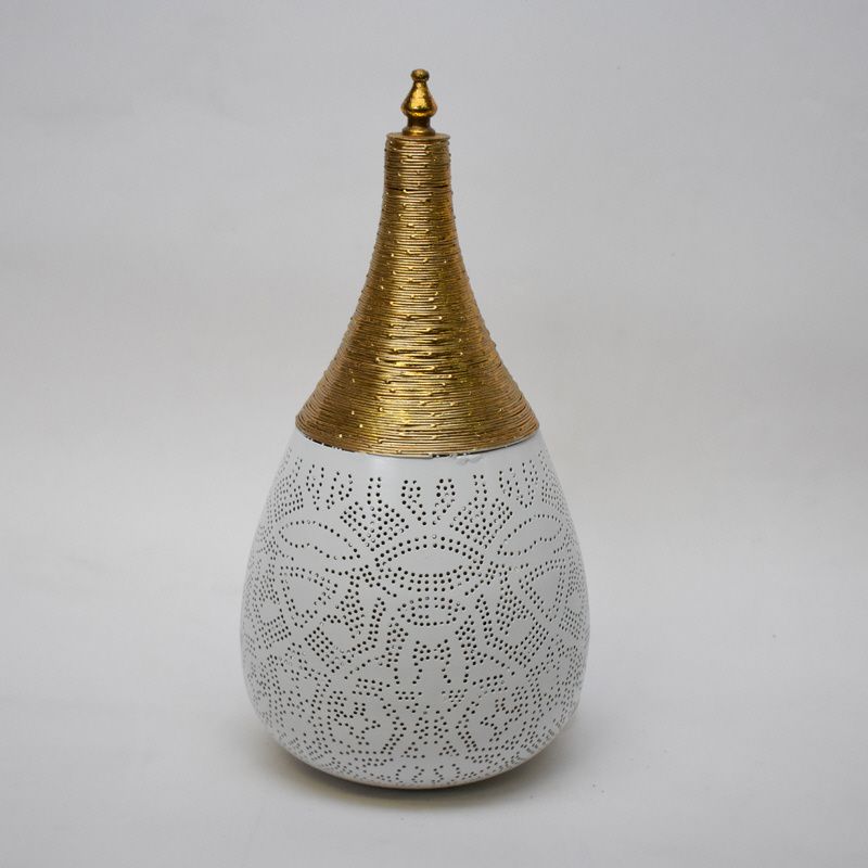 Oriental pendant lamp filigree style-wire white gold