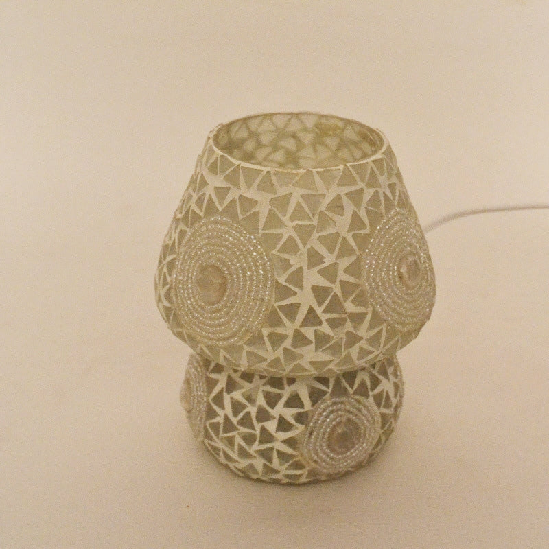 Oriental mosaic mushroom table lamp