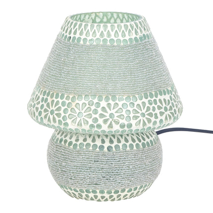 Orientalische Tischlampe Mosaik Transparent – Perlen – 23 cm