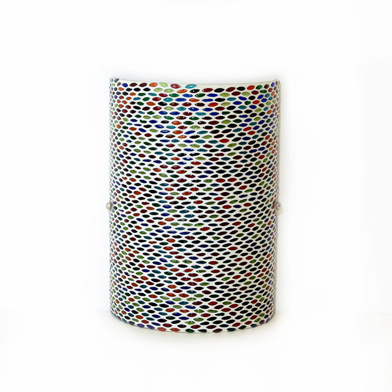 Applique murale cylindrique mosaïque orientale multicolore