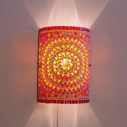 Orientalische Wandlampe Mosaik - Zylinder