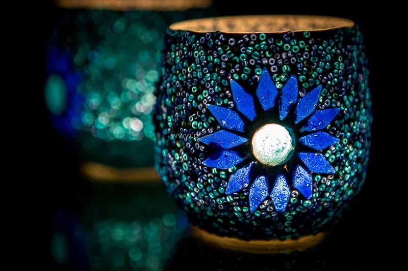 bougeoir oriental mosaïque - boule