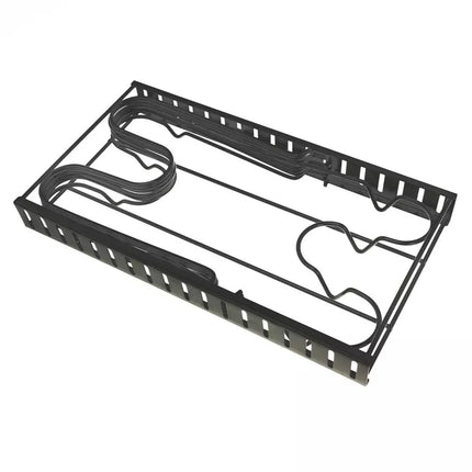 Pfannen Organizer – 8 Fächer – Schwarz – 47 x 20,5 x 38 cm – Aufbewahrungsregal für Pfannen, Töpfe und Deckel