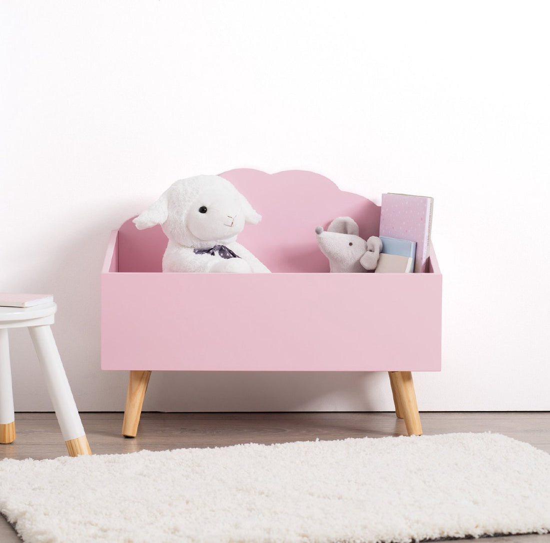 Atmosphera speelgoedkist Wolk – opbergkist voor de kinderkamer, wit of roze – foto 9