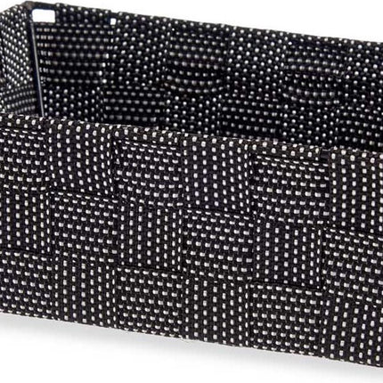 Kast/badkamer opbergmandjes zwart 24 x 20 x 8 cm