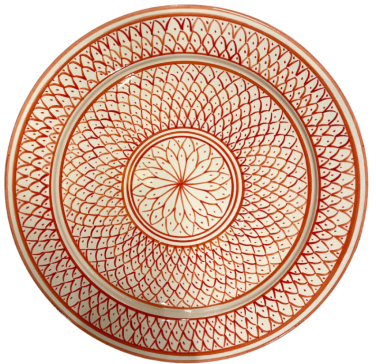 Moroccan bowl white-orange brown 35 cm