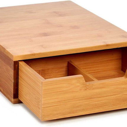 Kapsel-Organizer Halterung Kaffeemaschine Bambus (31 x 10 x 30 cm)