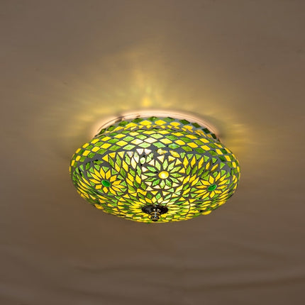 Mosaik Deckenleuchte grün Ø 25cm
