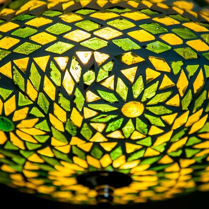 Mosaik Deckenleuchte grün Ø 25cm