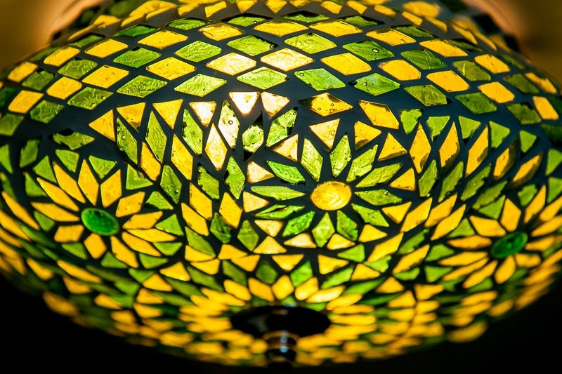 Mosaic ceiling lamp green Ø 25cm